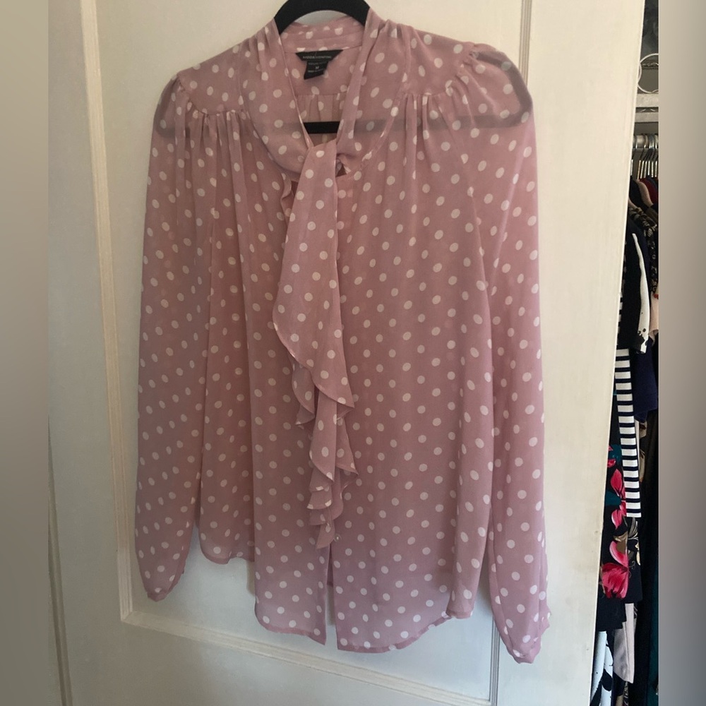 Pink Polka Dot Blouse